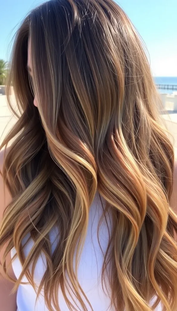 Beach Waves with Light Brown Streaks