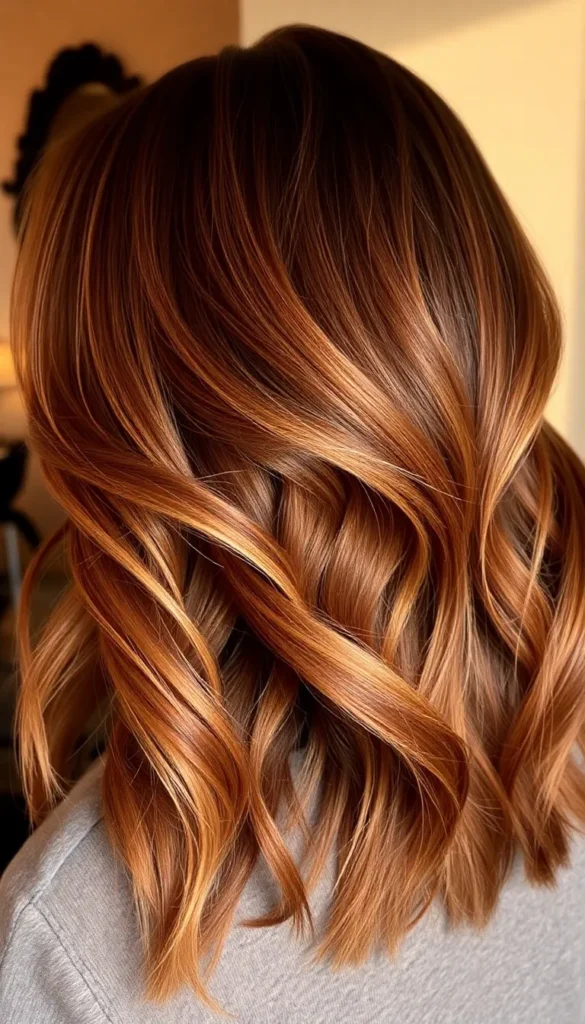 Brunette with Bronze Highlights