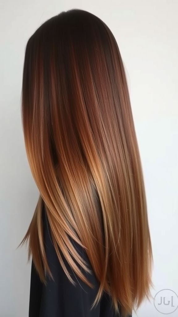 Caramel Ombre on Brown Hair