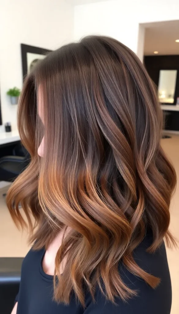 Chestnut Lowlights on Medium Brown Hair