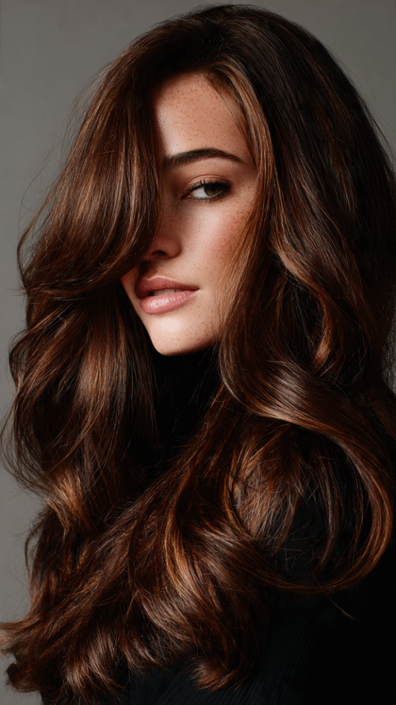 Chocolate Lowlights on Chestnut Brown Hair