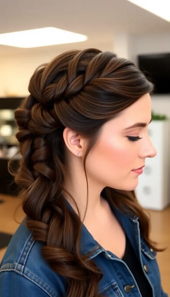 Dutch Braid Updo