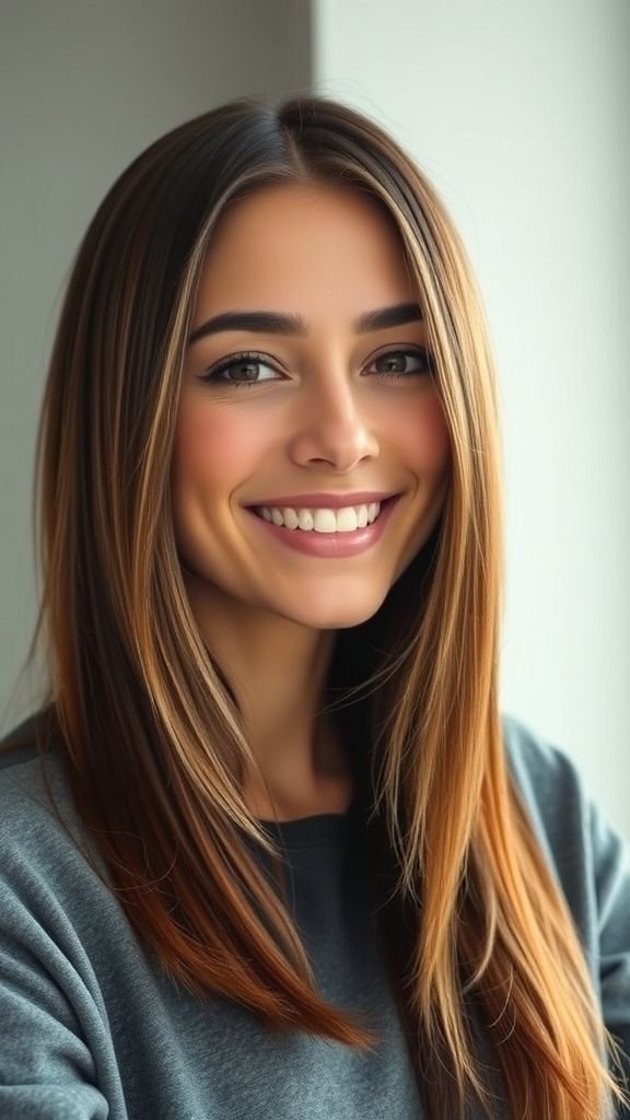 Face-Framing Caramel Highlights