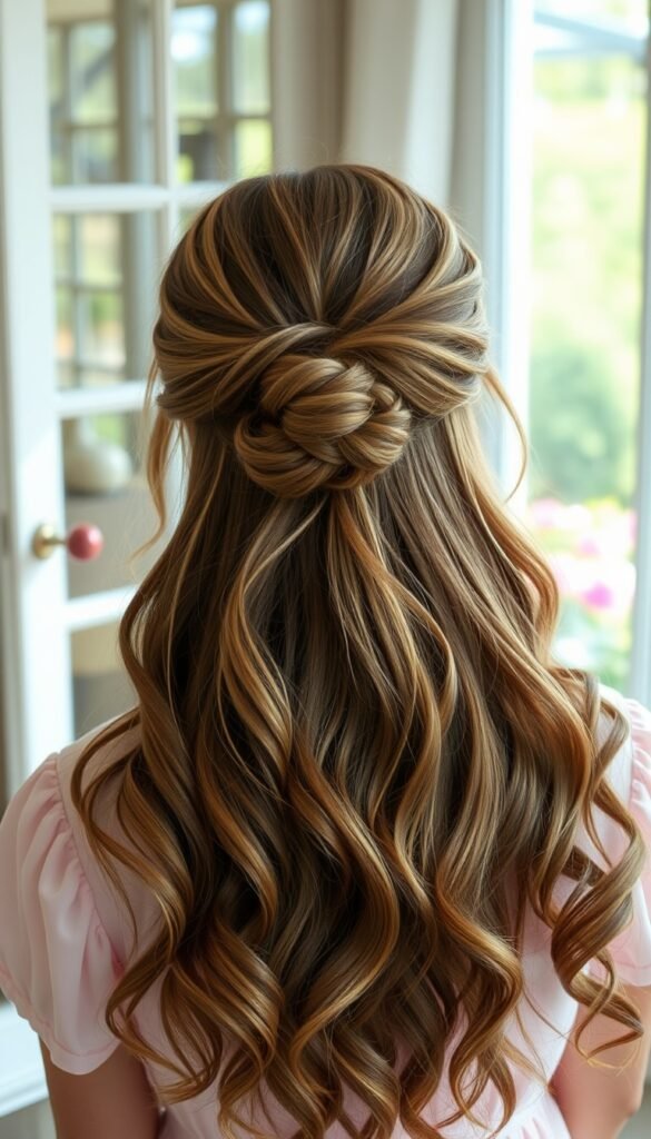 Half-Up Twisted Bun