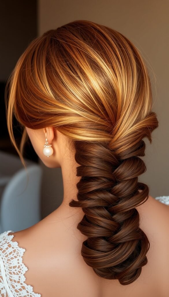 Low Bun with Side Braid