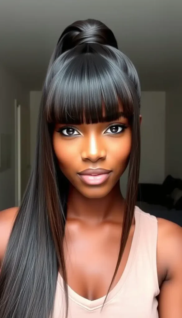 Ponytail with Bangs