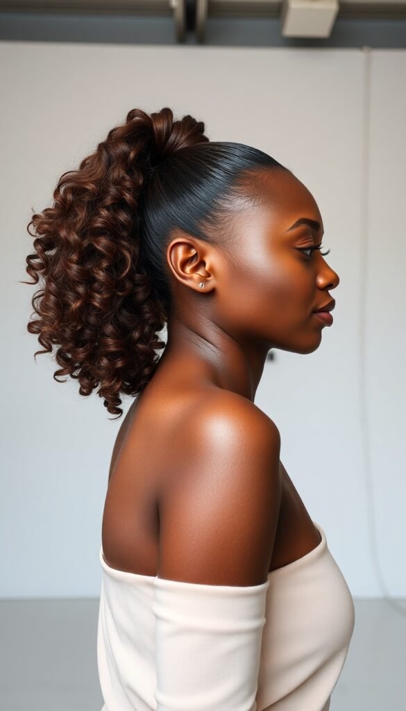 Ponytail with Curly Ends