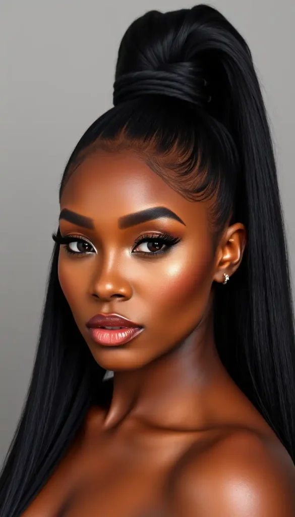 Ponytail with Weave or Extensions