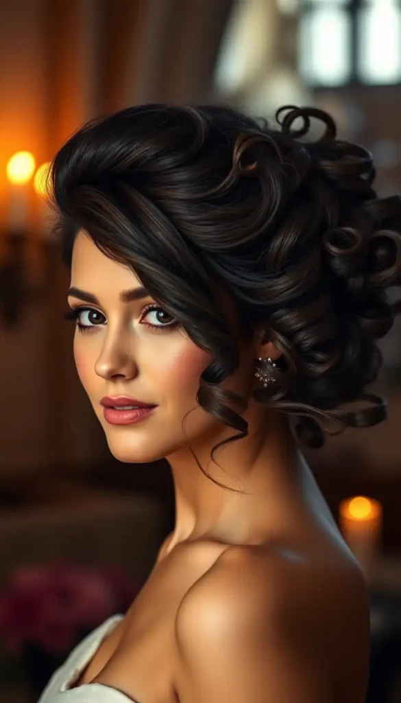 Romantic Curly Updo