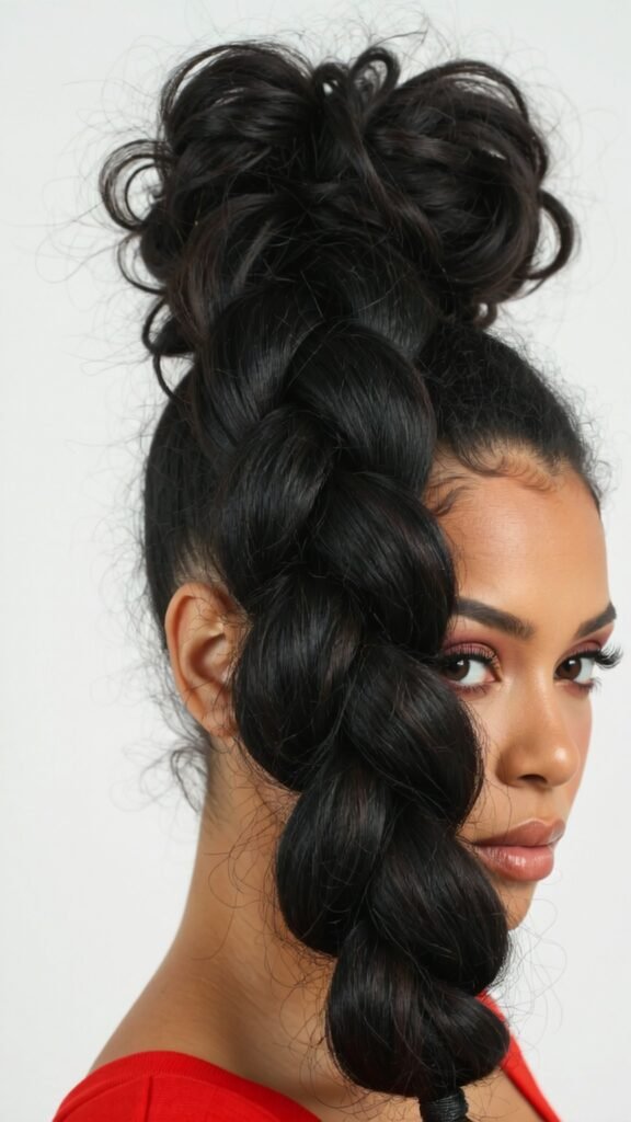 Bubble Braided Ponytail