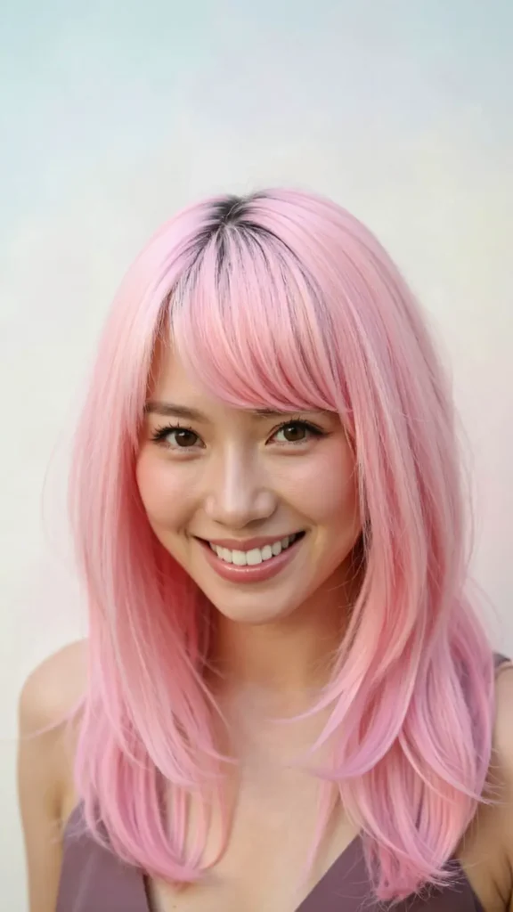 Bubblegum Pink Wolf Cut