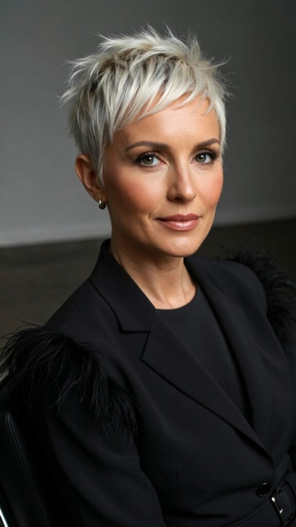 The Classic Silver Pixie Cut