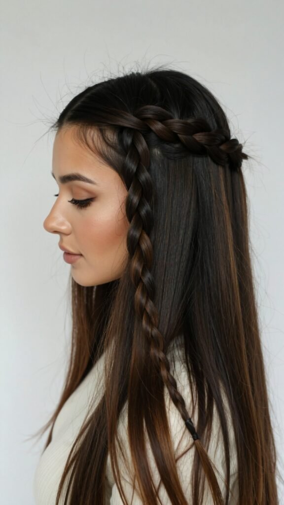 Classic Three-Strand Braided Ponytail
