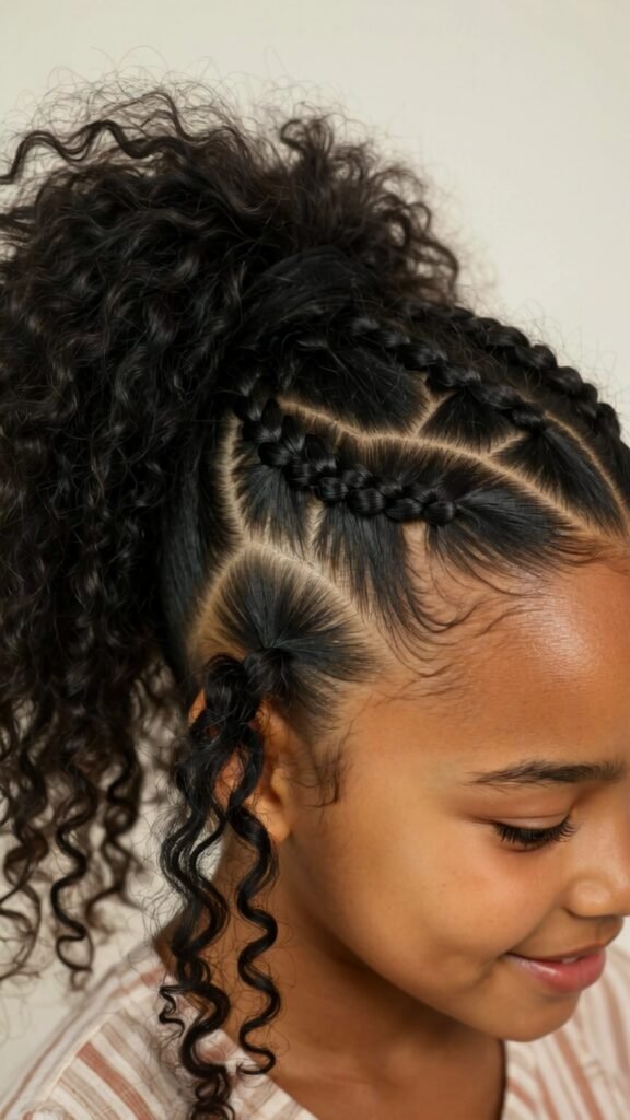 Curly End Braided Ponytail