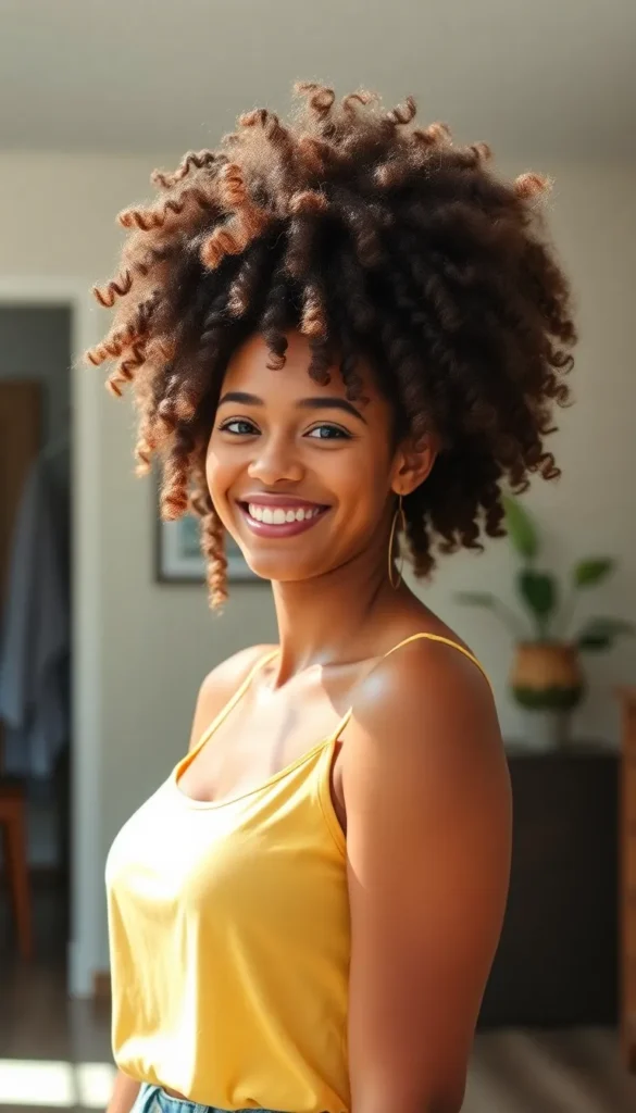 Curly Pineapple Updo