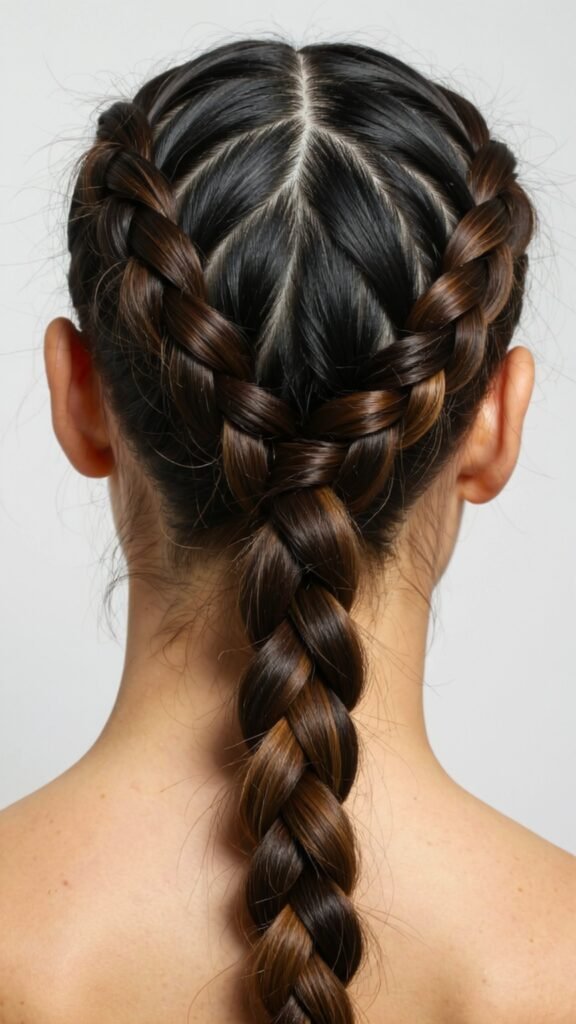 Double-Braided Ponytail