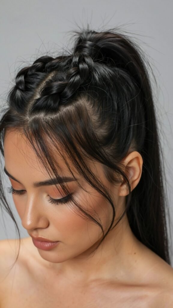 Dutch Braided Ponytail