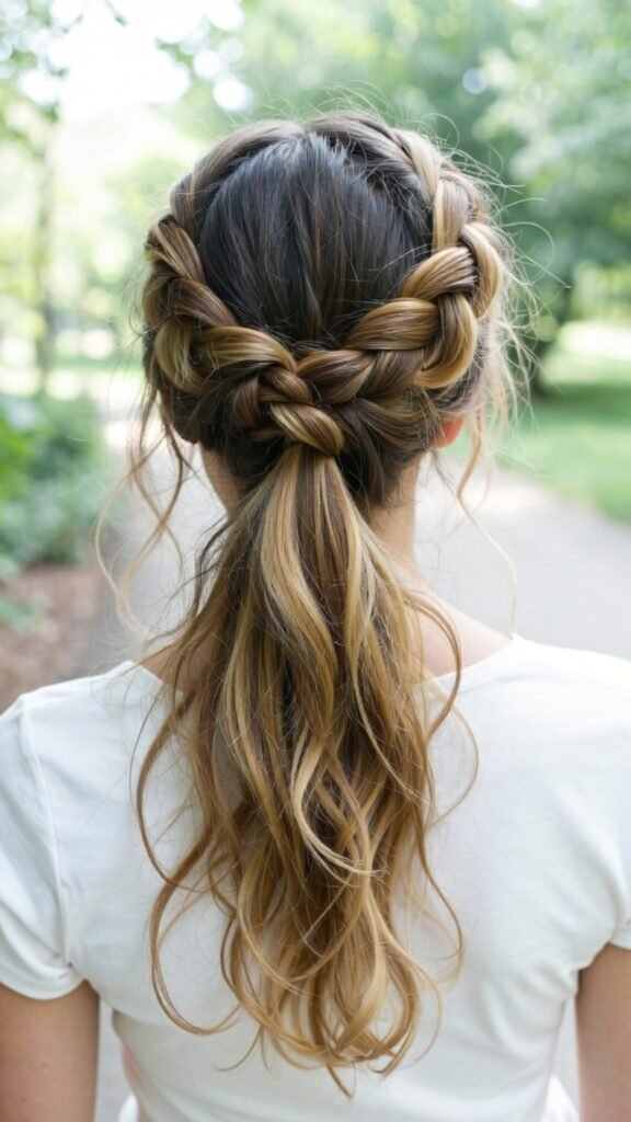 French Braided Ponytail