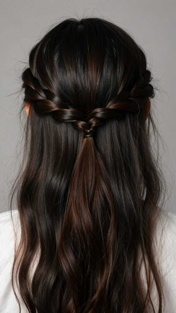 Half-Up Braided Ponytail