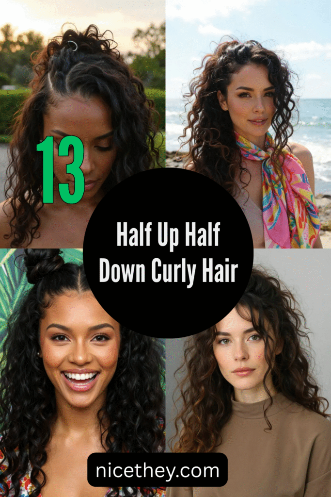 Half Up Half Down Curly Hair