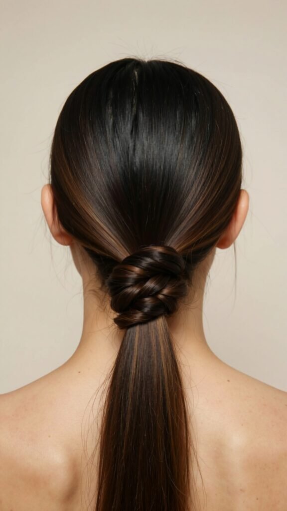 Low Braided Ponytail