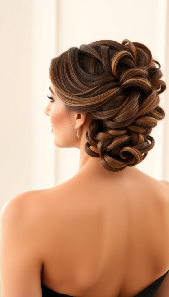 Low Curly Chignon