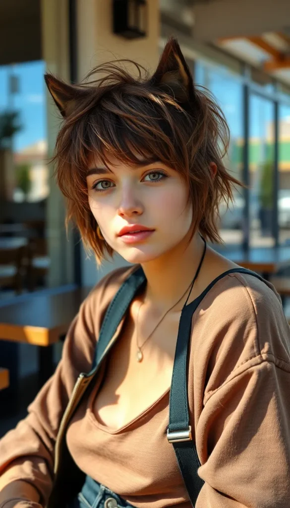 Messy Short Wolf Cut