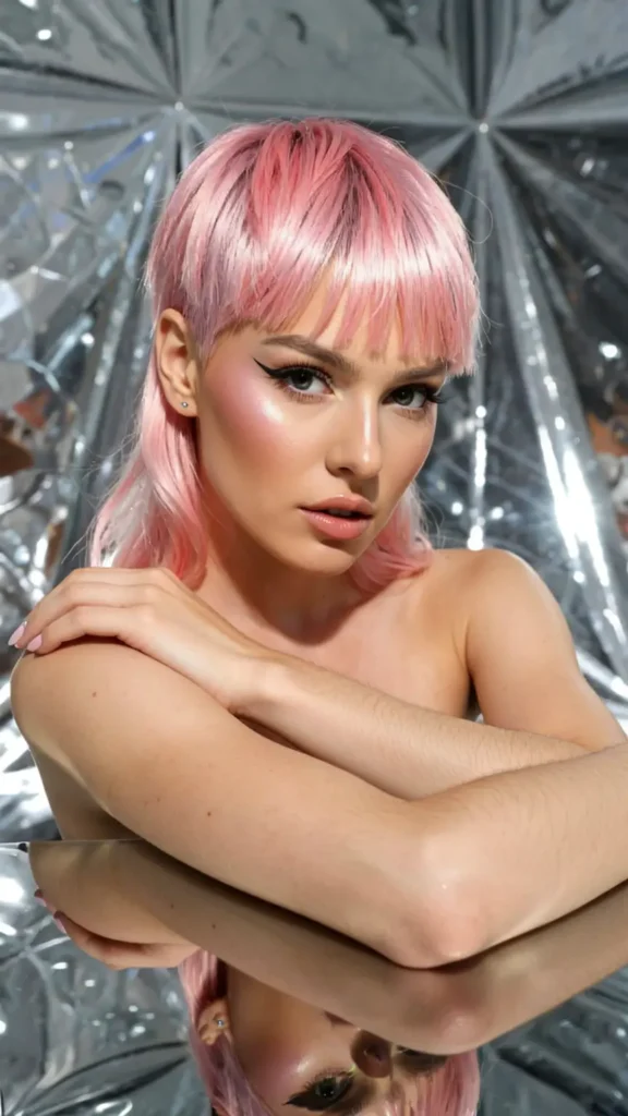 Metallic Pink Wolf Cut