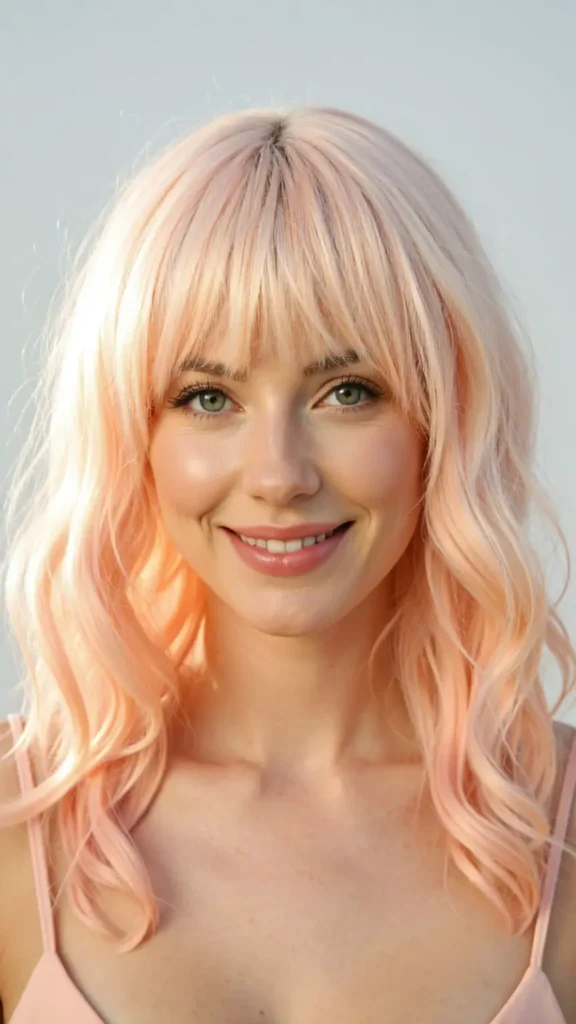 Peachy Pink Wolf Cut