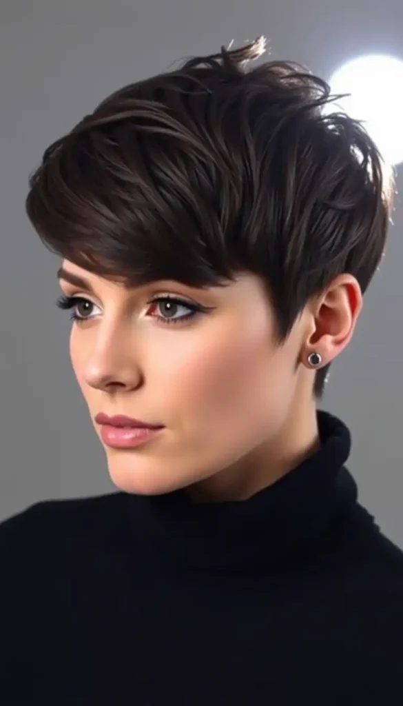 Short Layered Wolf Cut with Volume