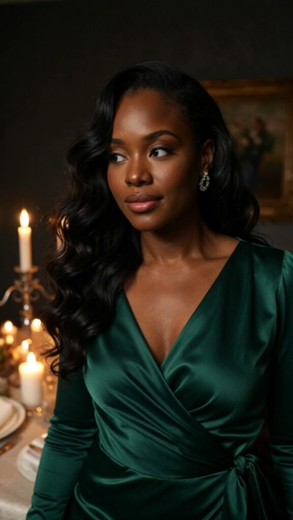 Side-Swept Curls – Romantic and Soft