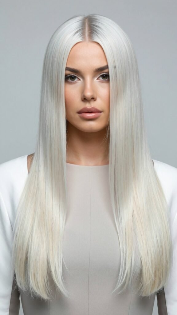 Straight Silver Chic Hair