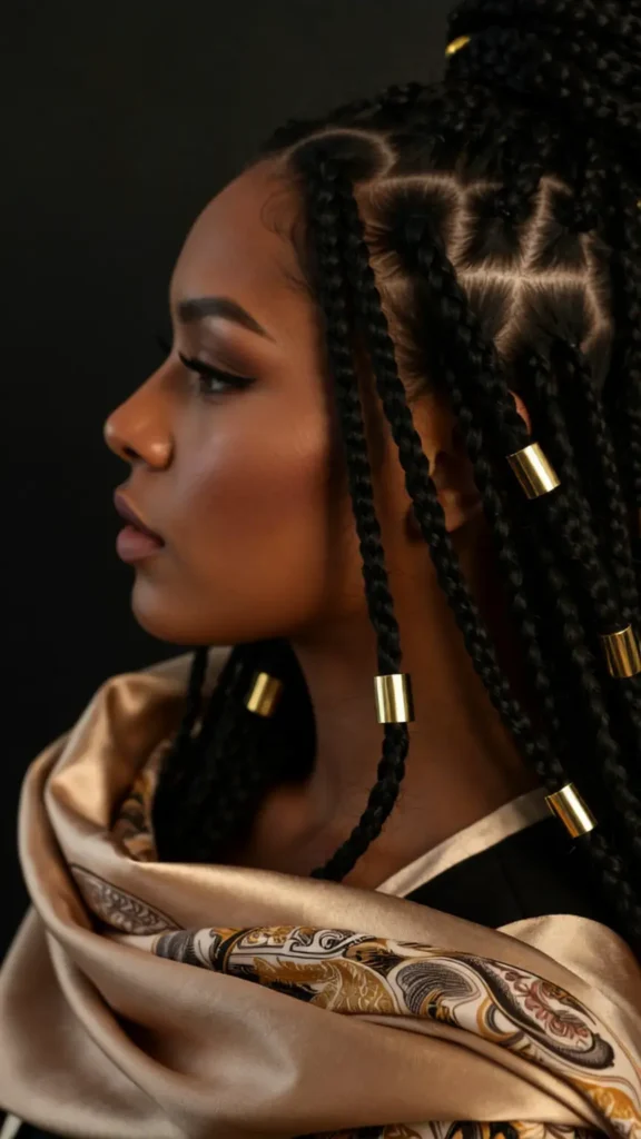 Thin Locs Bun with Accessories