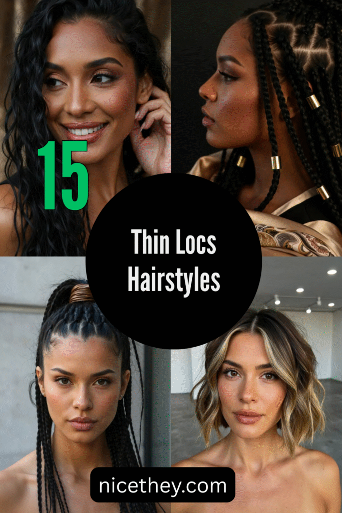 Thin Locs Hairstyles