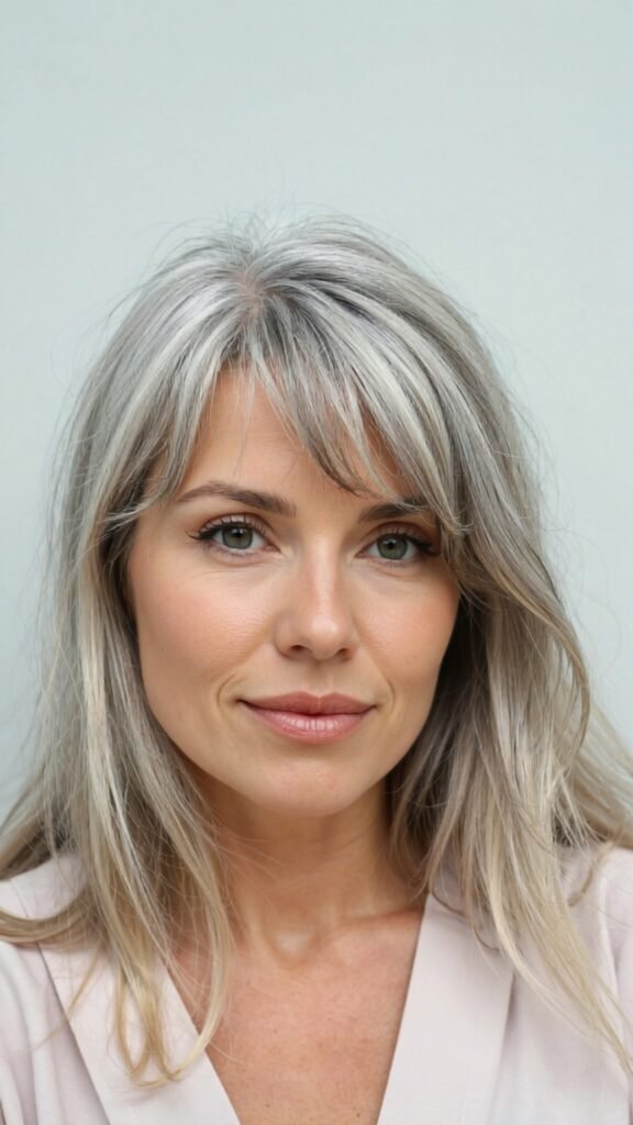 Wispy Silver Fringe