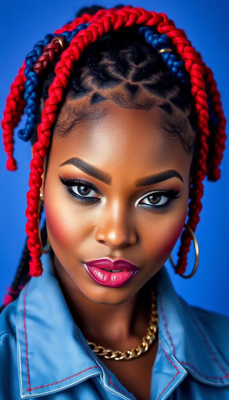 Cornrows with Color