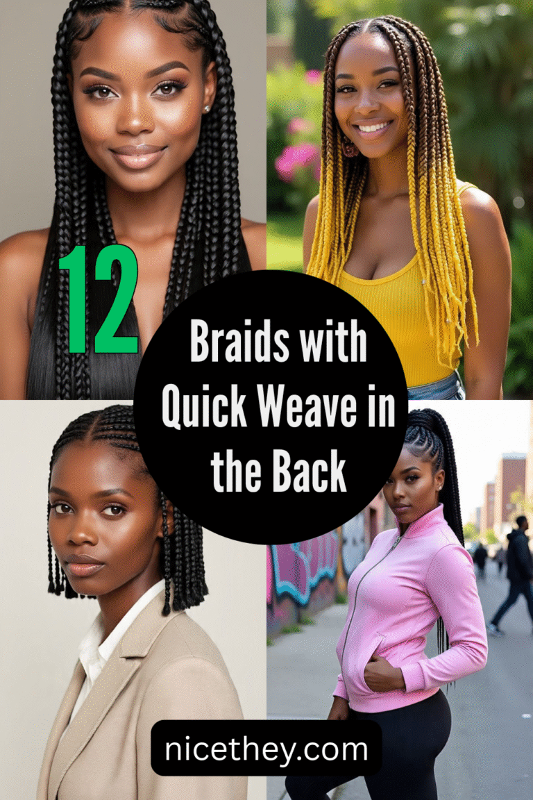 12 Braids with Quick Weave in the Back: Stylish & Protective Hairstyles ...