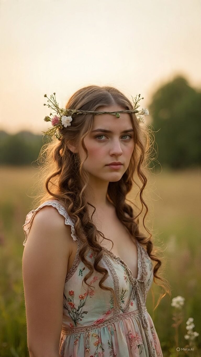 Braided Crown with Curls