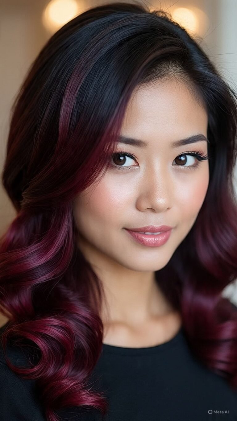 Burgundy Red and Black Color Melt