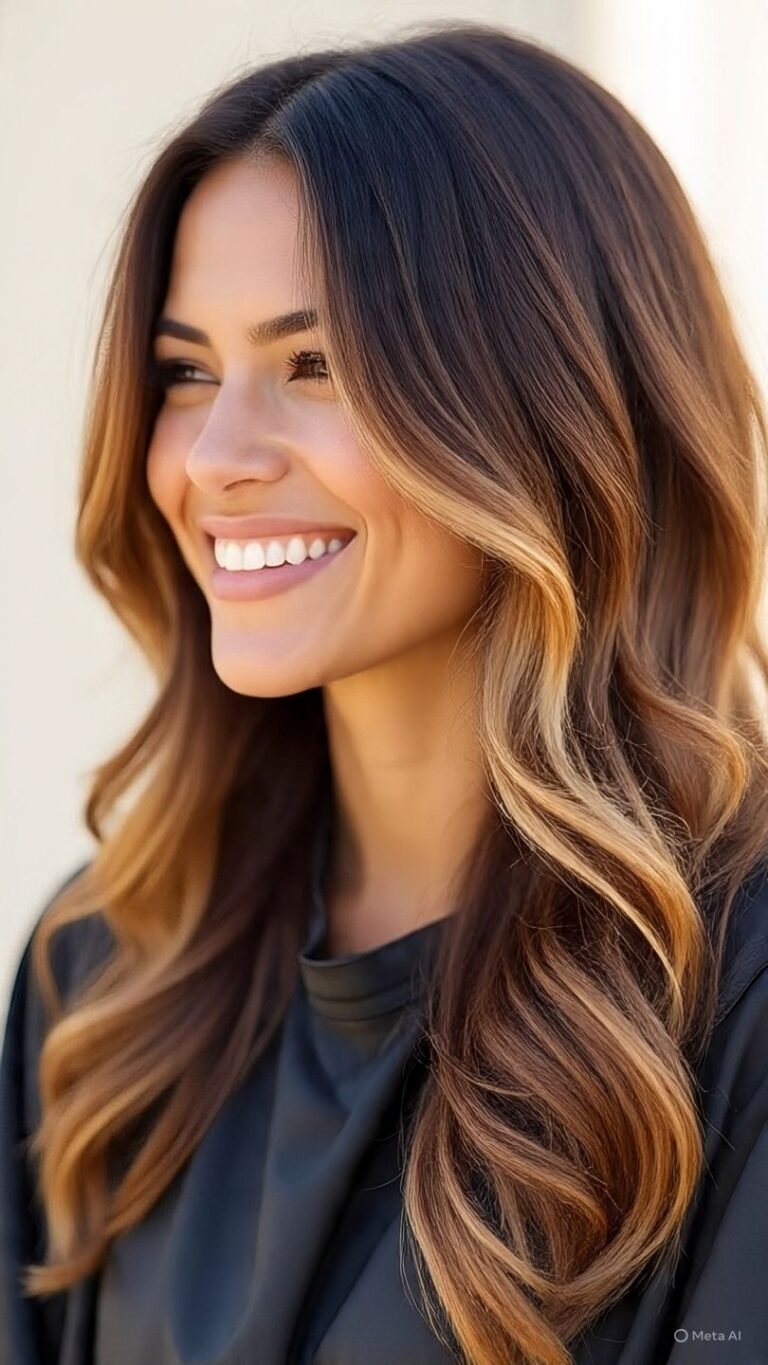 Layered Hair with Balayage