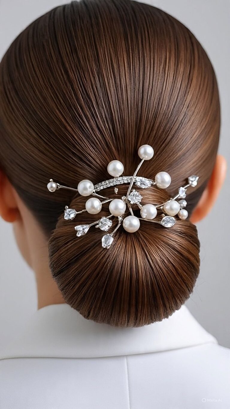 Low Bun with Hair Accessories