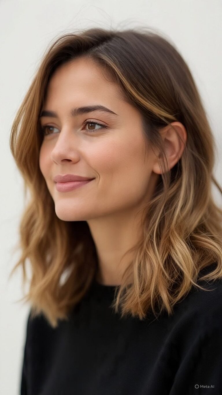 Mid Length with Face-Framing Layers