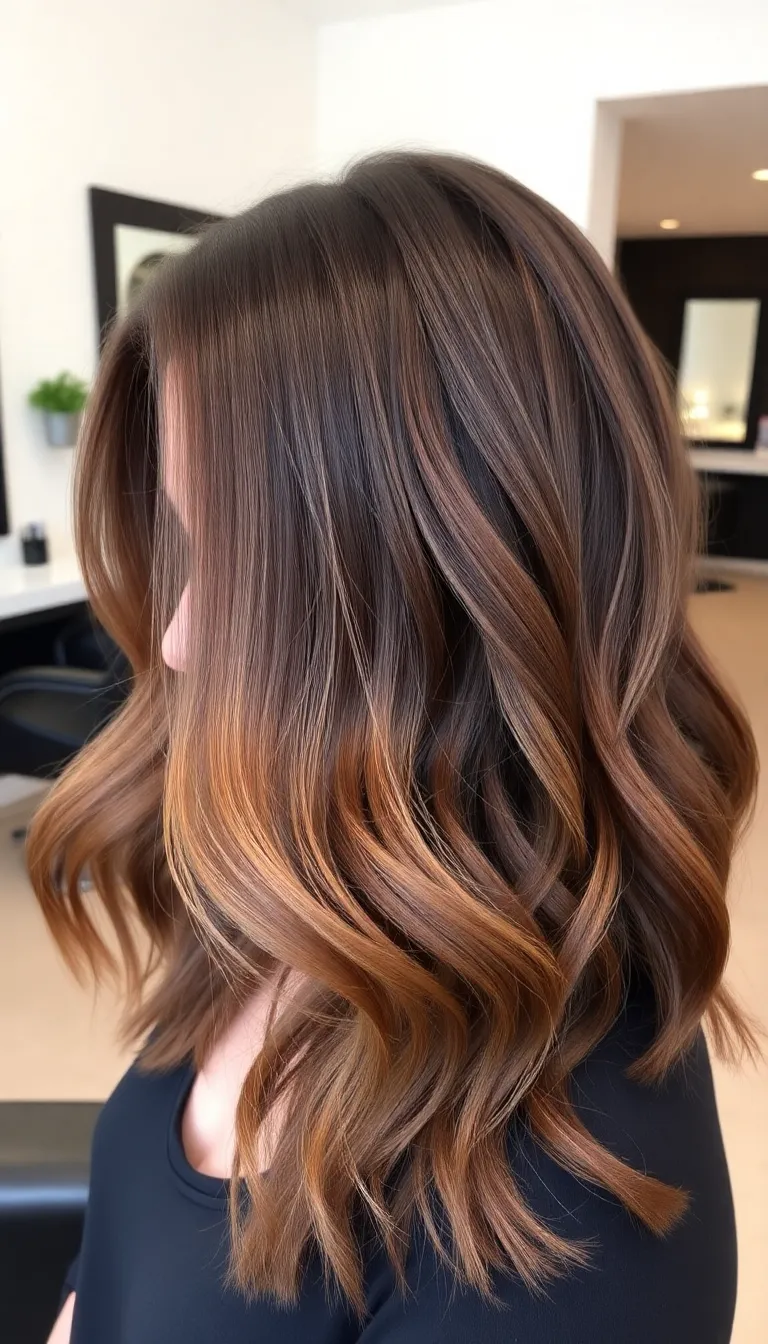 Chestnut Lowlights on Medium Brown Hair