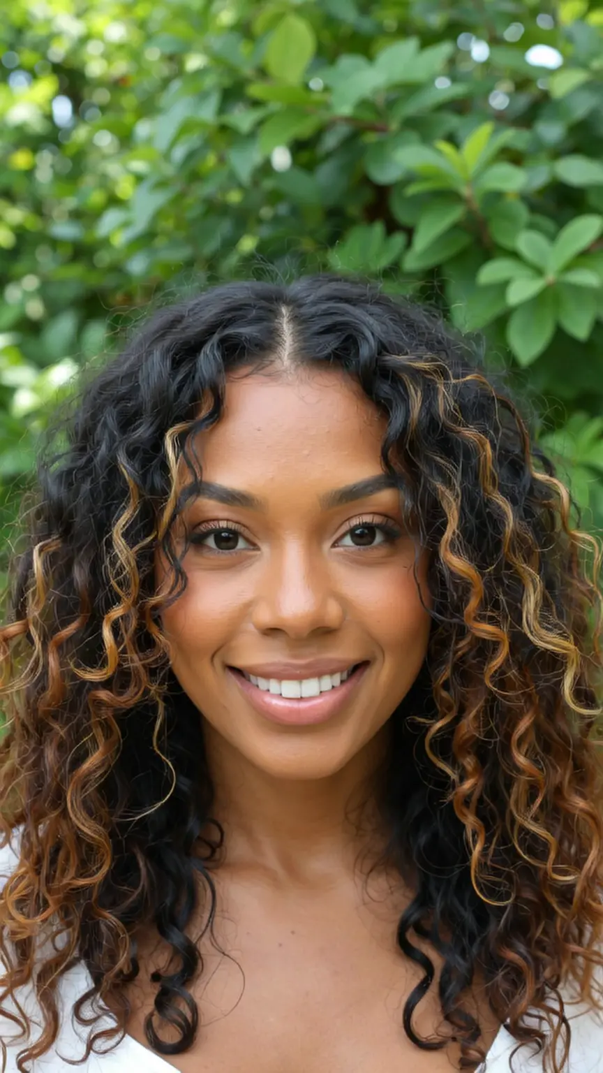 Blonde Curly Bangs