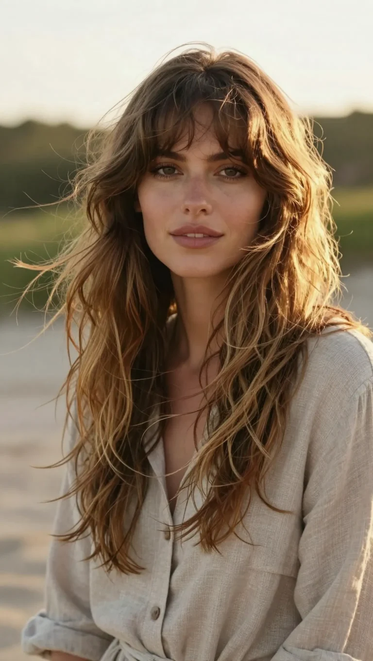 16 Long Hair With Layers and Curtain Bangs That Are Effortlessly Stylish