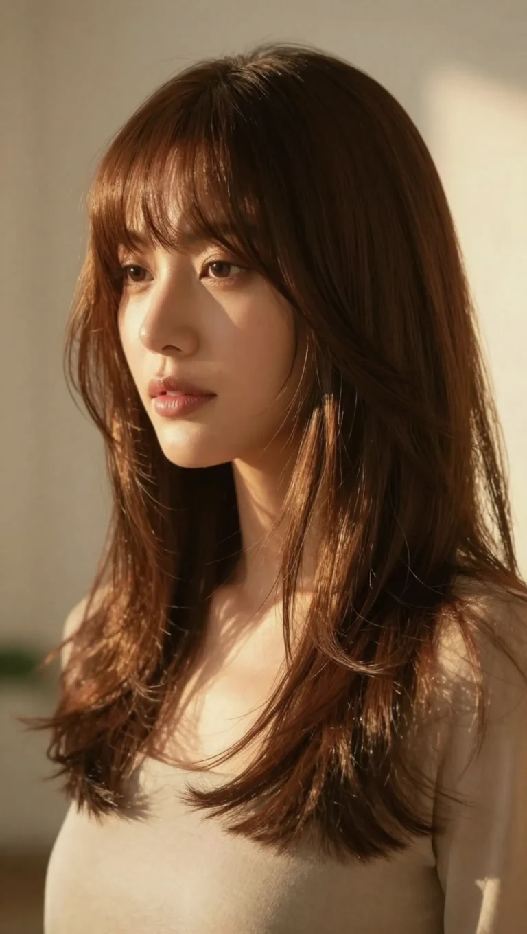 18 Medium Length Hair with Curtain Bangs That Are Trending Right Now