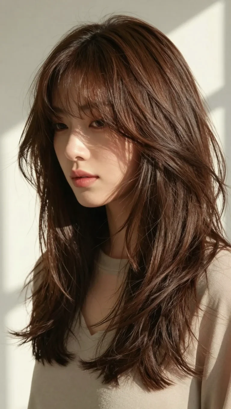 17 Medium Length Hair with Layers and Curtain Bangs (Trendy & Flattering Styles)